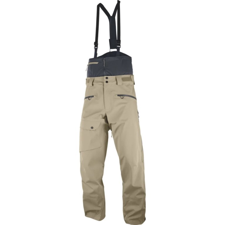 Khaki Salomon Qst 3L Men's Ski Pants | IE DO6913